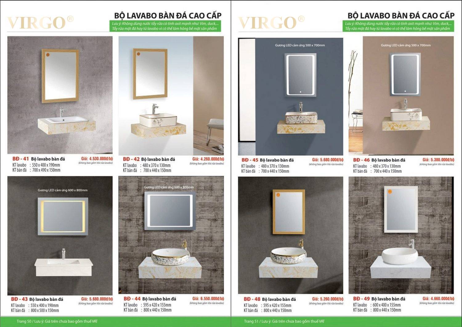 Catalogue và bảng giá Thiết bị vệ sinh VIRGO mới nhất /Page 26